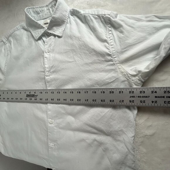 Taylor Stitch Mens White Organic Cotton Long Sleeve Button-Up Shirt Size 42 - Picture 6 of 7